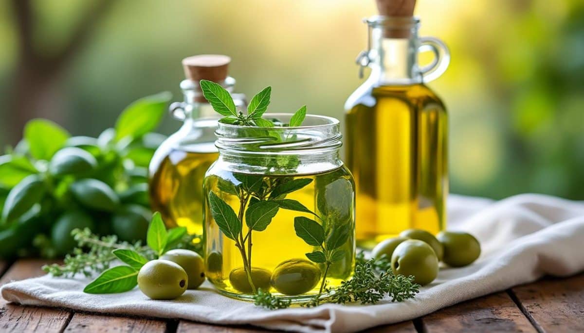 découvrez notre huile aux herbes, une macération savoureuse qui libère tous les arômes des plantes. parfaite pour rehausser vos plats, elle apporte une touche aromatique unique à vos créations culinaires.