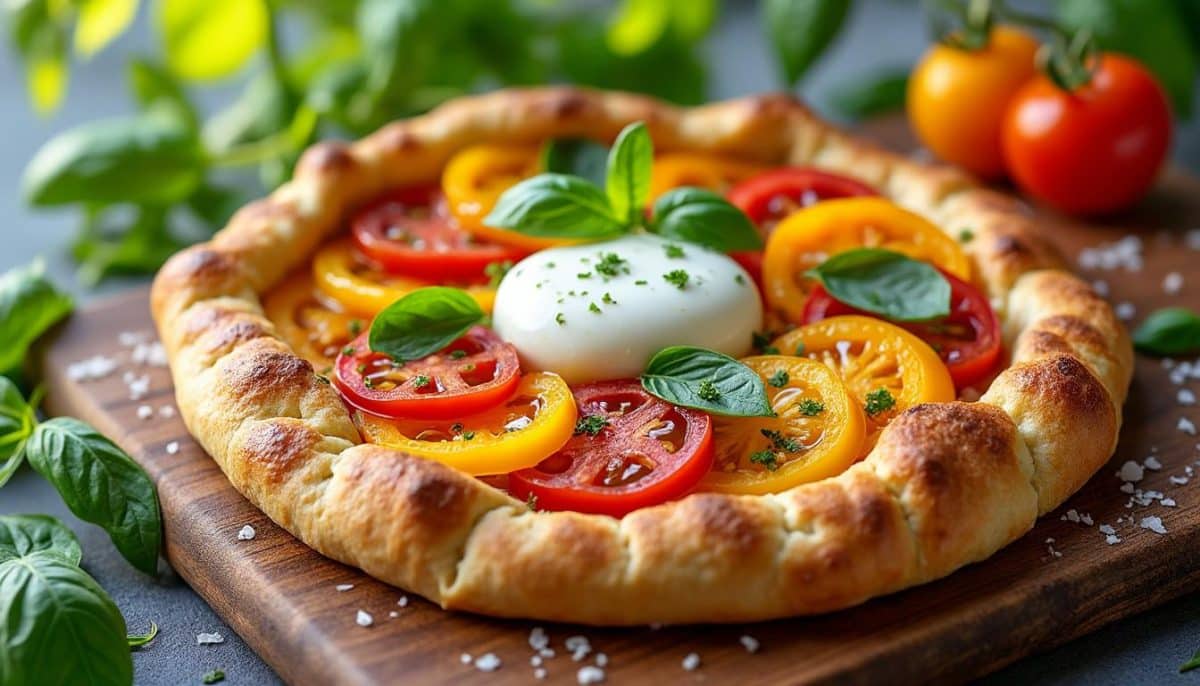 découvrez la recette estivale incontournable de la crousti tarte tomate et burrata. alliant la douceur des tomates juteuses à la crémeuse burrata, cette tarte croustillante ravira vos papilles et apportera une touche fraîcheur à vos repas d'été. facile et rapide à préparer, elle est idéale pour un dîner en plein air ou un pique-nique réussi.