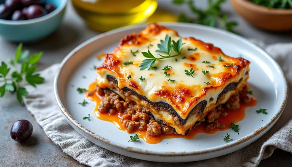 découvrez la recette parfaite de la moussaka grecque, avec notre béchamel secrète qui ne retombe jamais. apprenez à sublimer ce plat traditionnel avec des ingrédients savoureux et des astuces infaillibles pour régaler vos convives.
