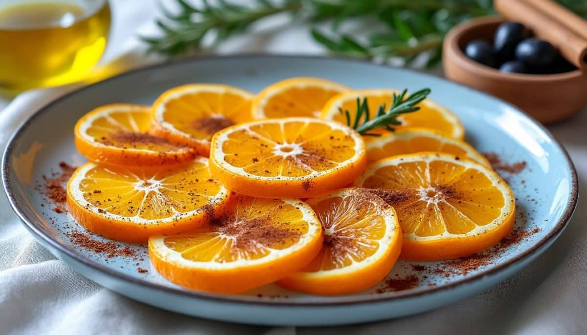 découvrez notre recette délicieuse d'oranges à la cannelle, un dessert marocain savoureux qui sublime vos repas avec ses arômes envoûtants et sa fraîcheur irrésistible. parfait pour terminer en beauté vos dîners !
