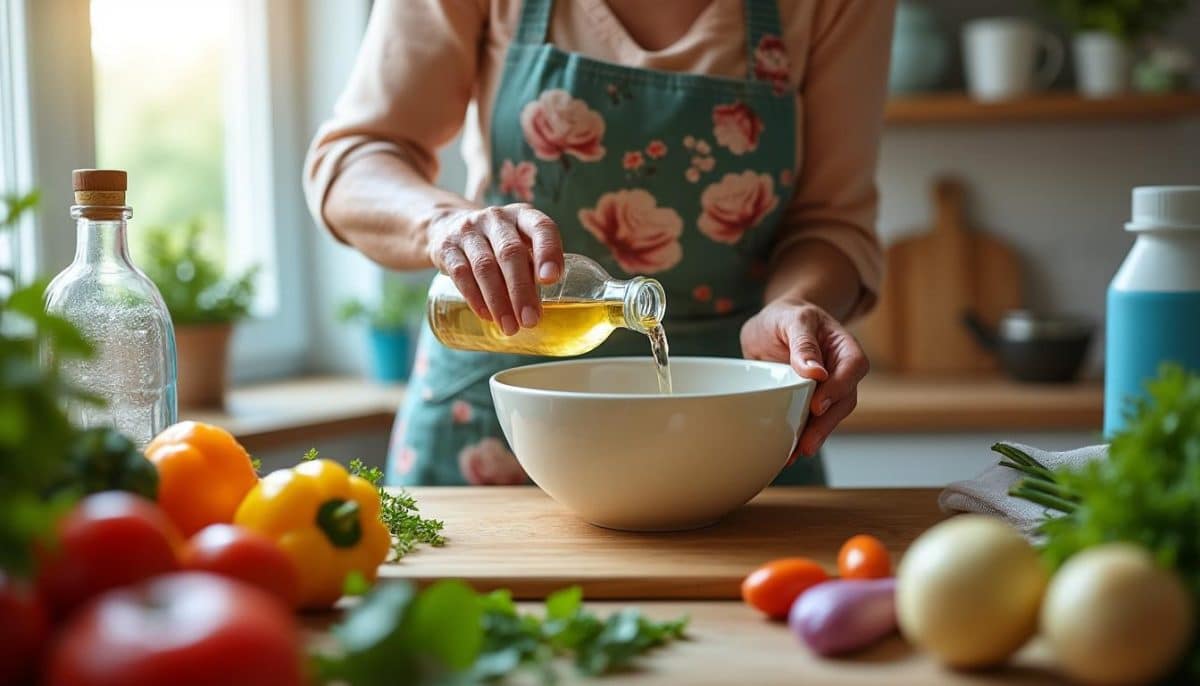 découvrez les secrets de grand-mère autour du vinaigre ! dans cet article, nous explorons les multiples usages et bienfaits du vinaigre dans la maison, la cuisine et pour la santé. apprenez pourquoi vos ancêtres lui faisaient confiance et comment ces astuces intemporelles peuvent améliorer votre quotidien.
