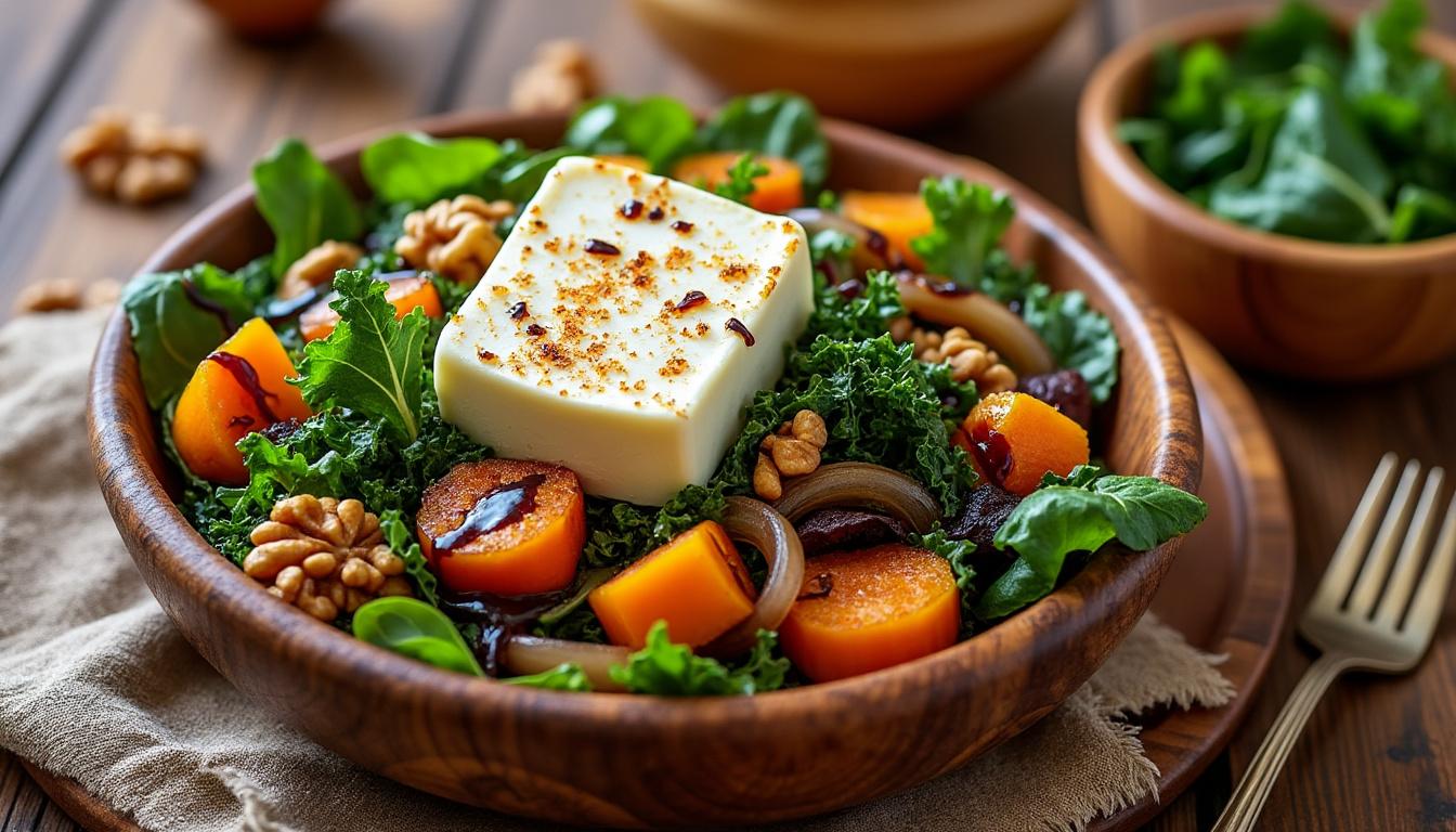découvrez notre délicieuse salade de chèvre chaud, un plat réconfortant parfait pour l'automne. savourez la combinaison de fromage crémeux, de légumes de saison et de croûtons dorés, pour une expérience gourmande qui réchauffe le cœur et les papilles.