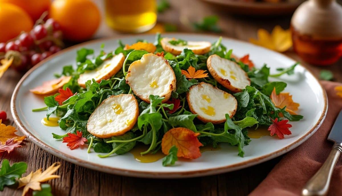 découvrez notre recette de salade de chèvre chaud, un plat réconfortant idéal pour l'automne. avec des saveurs automnales et des ingrédients de saison, cette salade saura vous régaler tout en apportant chaleur et confort à vos repas. parfaite pour un déjeuner ou un dîner chaleureux, elle marie le croquant des légumes aux notes fondantes du fromage de chèvre chaud.