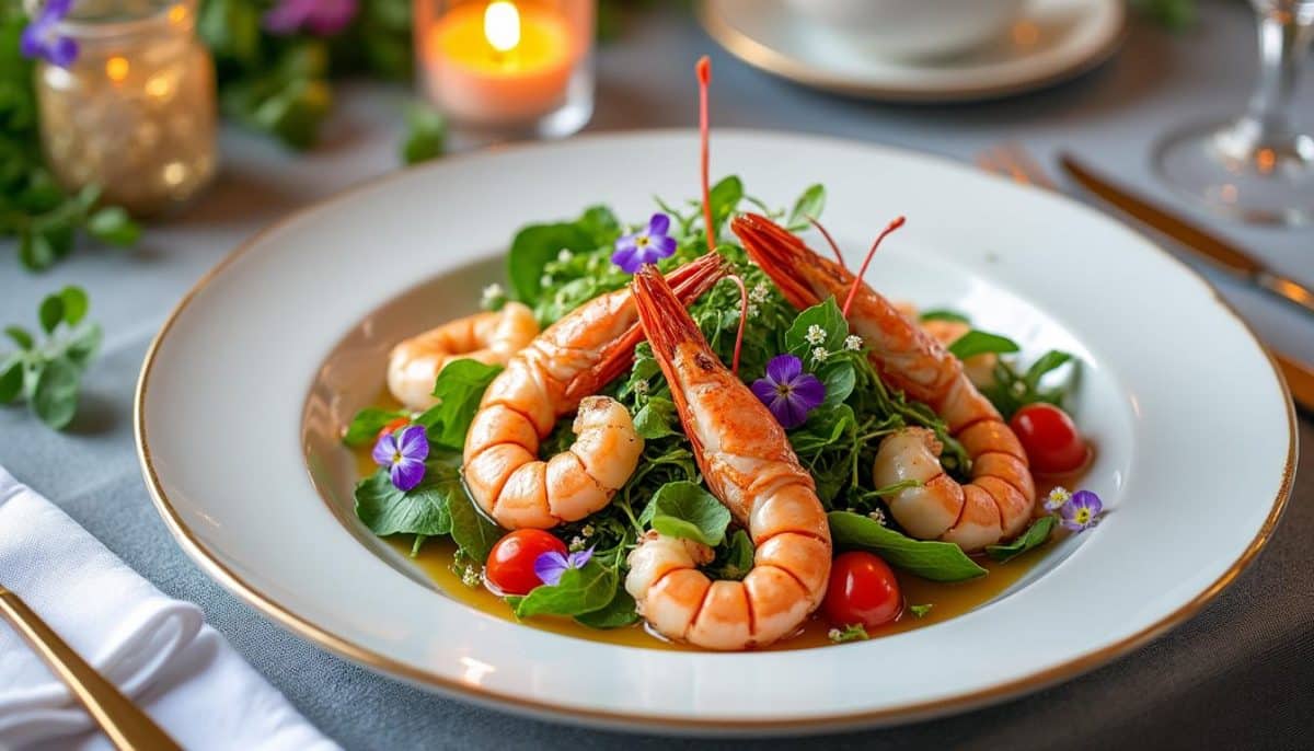 découvrez notre recette de salade de langoustines, un plat raffiné qui impressionnera vos convives. avec des ingrédients frais et savoureux, cette salade est parfaite pour les occasions spéciales ou un repas élégant. éveillez vos papilles avec cette création culinaire qui allie simplicité et sophistication.