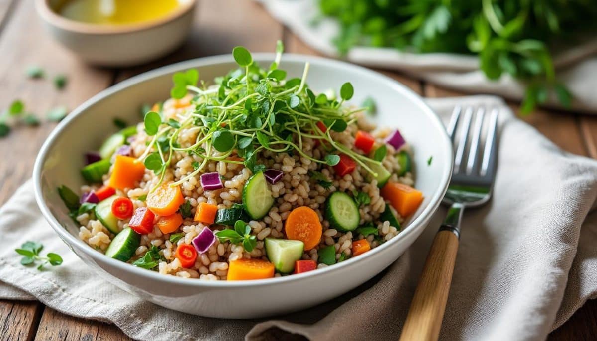 découvrez une délicieuse salade de riz sauvage qui saura impressionner vos invités. facile à préparer, cette recette allie des saveurs uniques et des ingrédients frais pour une expérience culinaire inoubliable.