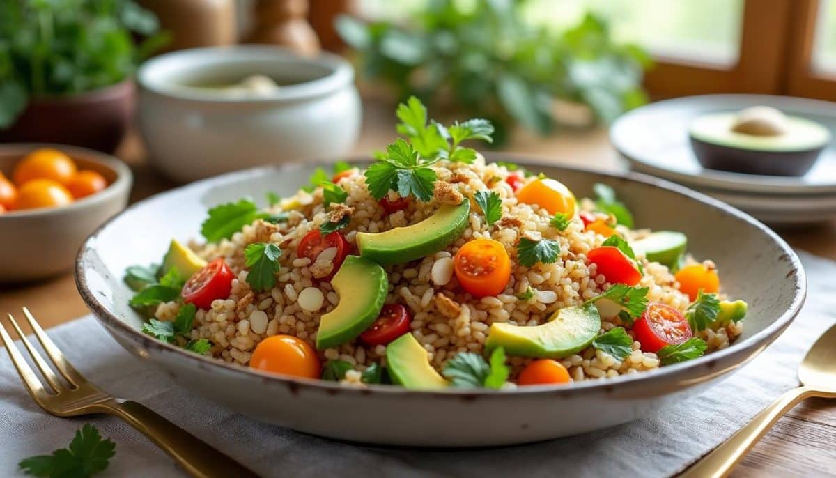 découvrez une salade de riz sauvage délicieuse et élégante, parfaite pour impressionner vos invités lors de vos dîners. simple à préparer, cette recette allie saveurs et textures pour une expérience culinaire inoubliable.