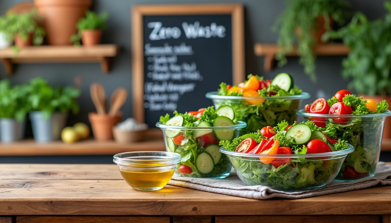 découvrez notre délicieuse recette de salade zéro déchet, parfaite pour transformer vos restes en un plat savoureux et nutritif. apprenez à réduire le gaspillage alimentaire tout en régalant vos papilles avec des ingrédients frais et malins!