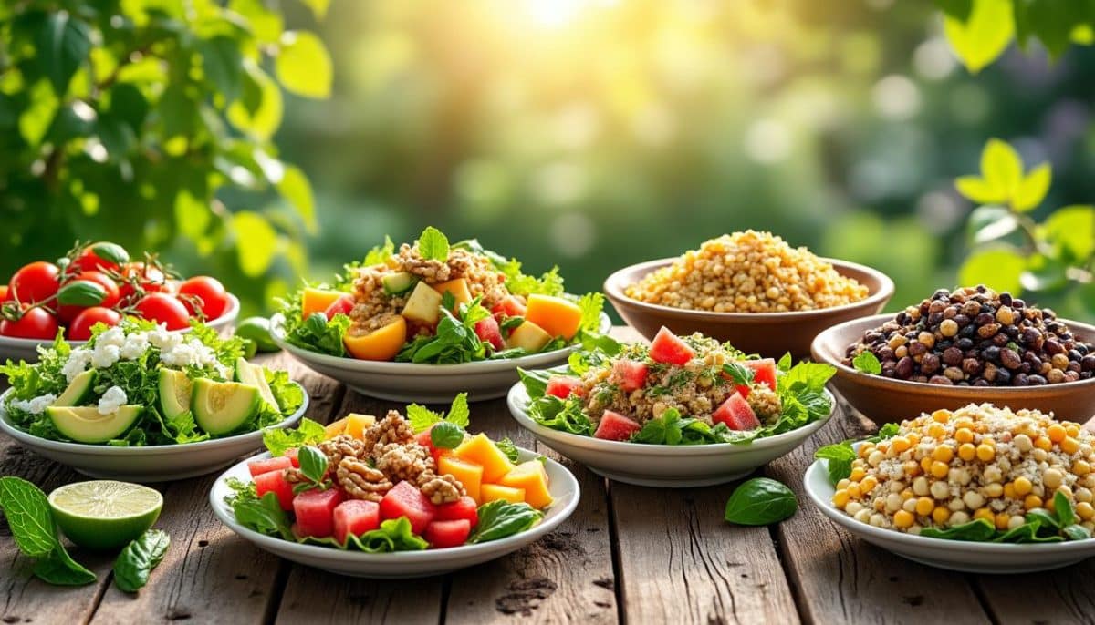 découvrez nos 7 recettes de salades d'été, alliant fraîcheur, nutrition et esthétique. parfaites pour vos repas ensoleillés, ces salades raviront vos papilles et égayeront vos tables. idéales pour un pique-nique ou un barbecue, ces idées savoureuses vous inspireront à profiter des saveurs estivales.