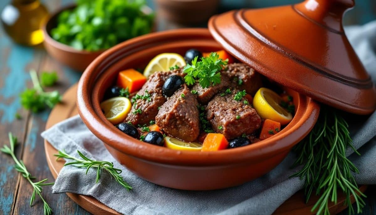 découvrez le savoureux tagine d'agneau, une spécialité marocaine qui saura attendrir la viande grâce à une cuisson lente et parfumée. laissez-vous envoûter par ce plat réconfortant, rempli d'épices et de traditions.