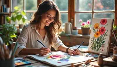 découvrez la magie de l'aquarelle et laissez-vous séduire dès votre premier coup de pinceau. apprenez les techniques essentielles pour exprimer votre créativité tout en vous plongeant dans l'univers fascinant des couleurs et des formes. tombez amoureuse de l'aquarelle et créez des œuvres uniques avec passion et inventivité.