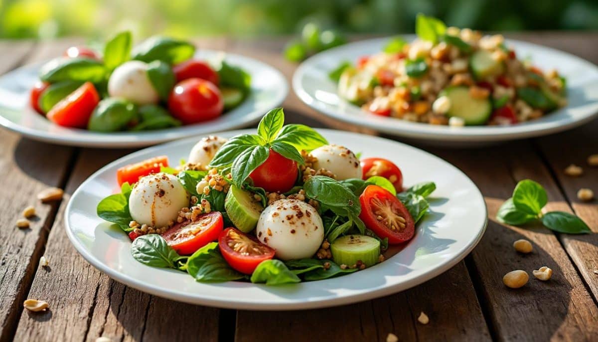découvrez trois délicieuses recettes de salades d'été pour vous rafraîchir et vous régaler. idéales pour vos repas en plein air, ces salades allient saveurs fraîches et nutrition pour des moments gourmands sous le soleil.