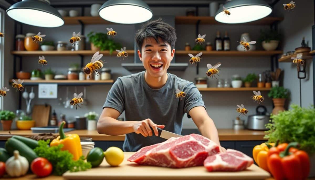 découvrez comment un youtubeur coréen se transforme en chef inattendu en convertissant une invasion de mouches en steaks hachés. une expérience étonnante alliant humour et créativité, qui vous fera voir la cuisine sous un nouvel angle!
