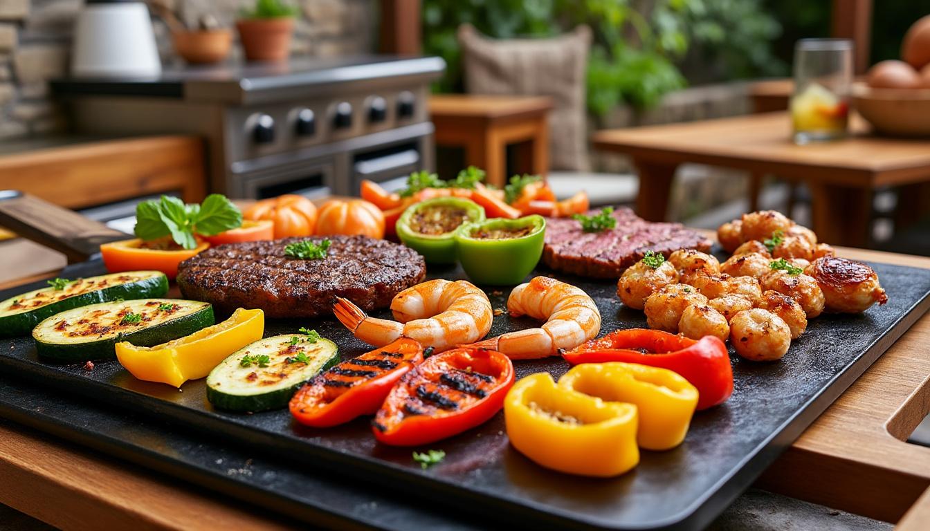 découvrez des recettes savoureuses et originales à préparer à la plancha pour fêter le long weekend du 14 juillet. de l'apéritif au dessert, épatez vos invités avec des plats grillés qui mettront en valeur vos talents culinaires et célébreront l'été en beauté.