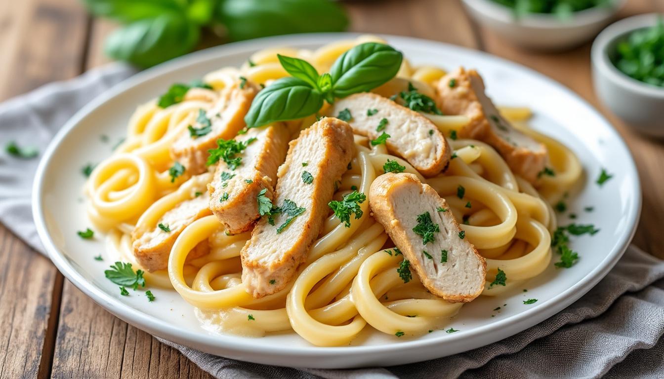 découvrez nos 3 recettes de pùtes au poulet rapides et délicieuses, idéales pour un repas savoureux en toute simplicité. parfaites pour les soirs de semaine, ces recettes vous régaleront sans vous faire perdre de temps en cuisine.