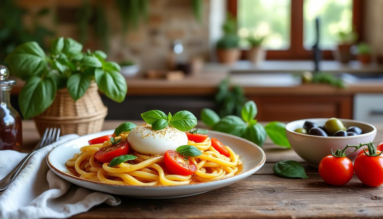 découvrez 4 recettes de pâtes à la burrata simples et savoureuses, parfaites pour régaler toute la famille. faciles à préparer, ces plats gourmands feront le bonheur de tous les amateurs de pasta !