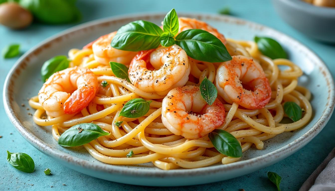 découvrez 4 recettes faciles de pùtes aux crevettes, savoureuses et rapides à préparer, qui régaleront toute la famille à coup sûr !