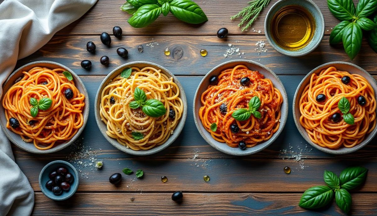 découvrez 4 recettes de pâtes au pesto rosso savoureuses, faciles à préparer et adaptées à tous les goûts. des plats gourmands qui régaleront toute la famille !