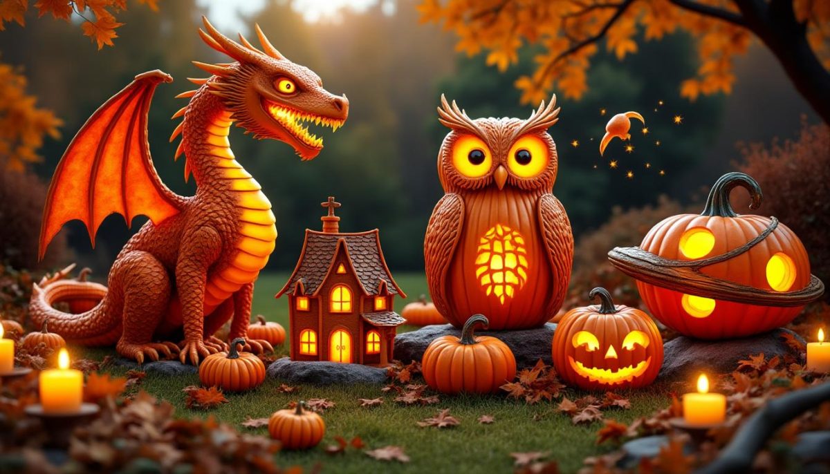 découvrez 5 idées originales de sculptures de citrouille pour halloween qui impressionneront vos voisins. inspirations créatives, astuces simples et résultats spectaculaires pour des décorations d’automne inoubliables !