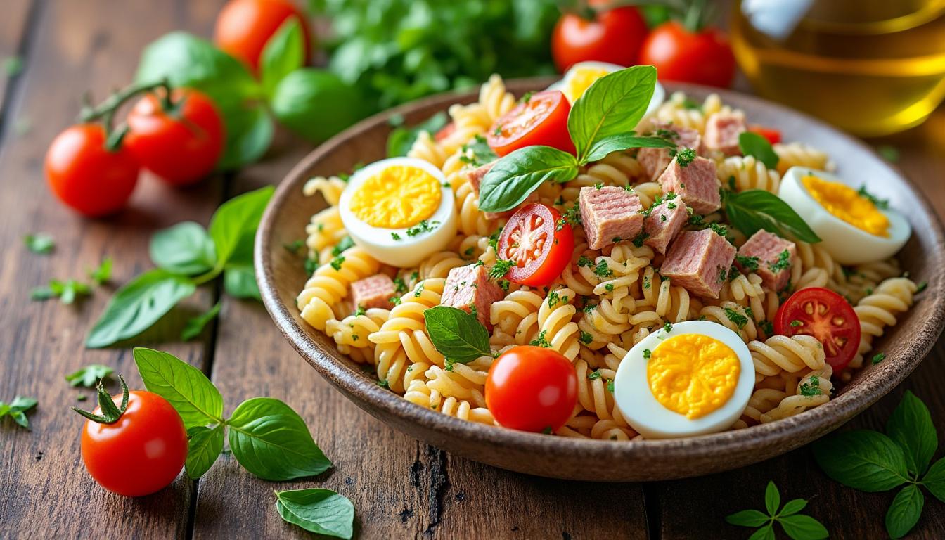 découvrez 5 recettes de salades de pâtes froides qui vont transformer vos repas ! faciles à préparer, savoureuses et pleines de couleurs, ces ideas rafraîchissantes sont parfaites pour vos pique-niques, déjeuners ou dîners d'été. épatez vos convives et donnez une touche de nouveauté à votre cuisine !