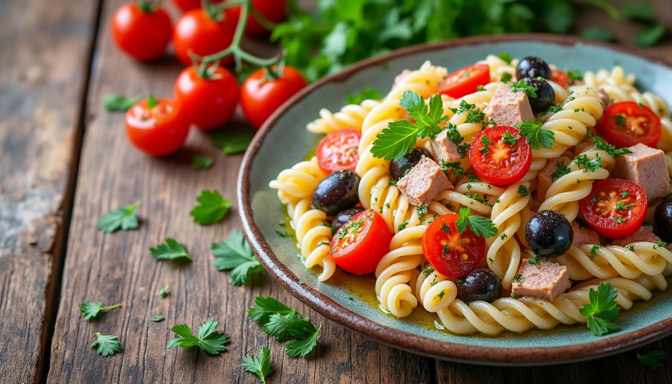 découvrez 5 délicieuses recettes de salade de pùtes froides au thon, parfaites pour des repas frais, rapides et gourmands. idéales pour l'été, ces idées originales vont transformer vos déjeuners et dßners!