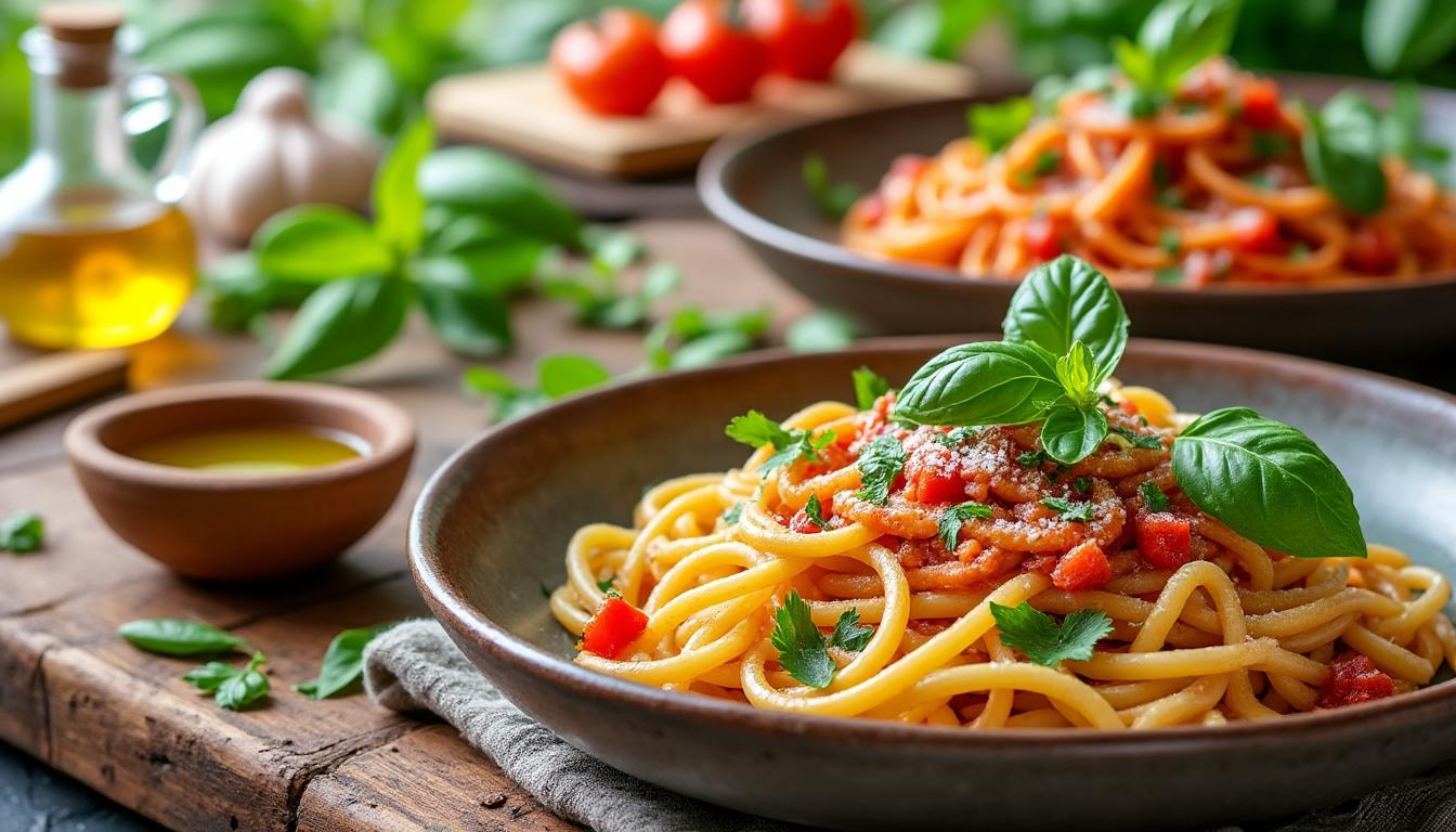 découvrez 5 sauces pour pâtes qui transformeront vos repas en véritables festins. des recettes simples et délicieuses qui rehausseront vos plats de pâtes favorites. apprenez à les préparer facilement et surprenez vos convives avec des saveurs inattendues!