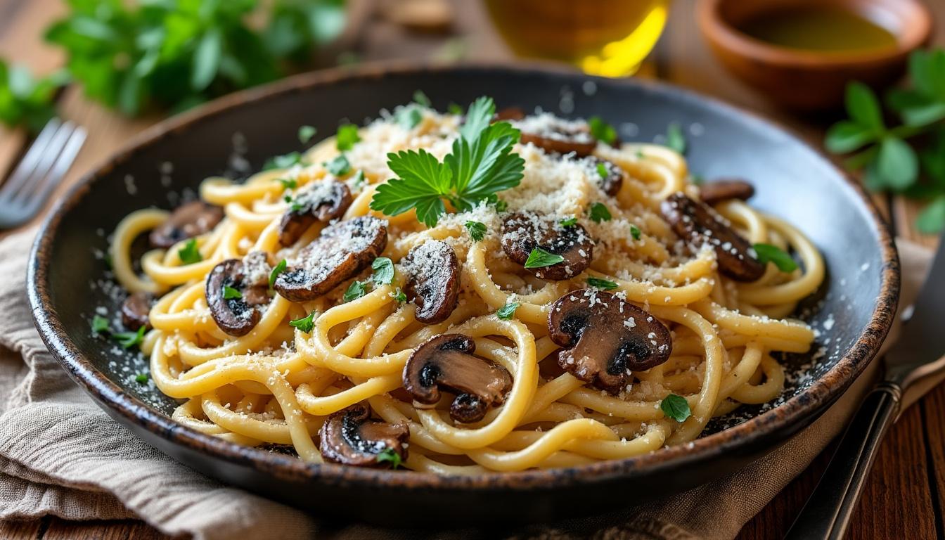 découvrez 6 recettes de pâtes aux champignons savoureuses et faciles à réaliser, idéales pour régaler toute la famille et mettre tout le monde d’accord à table.