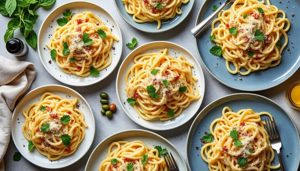 découvrez nos 6 recettes de pâtes carbonara incontournables qui sauront impressionner vos invités. des saveurs authentiques et des techniques faciles à maîtriser pour un plat qui ravira les papilles !