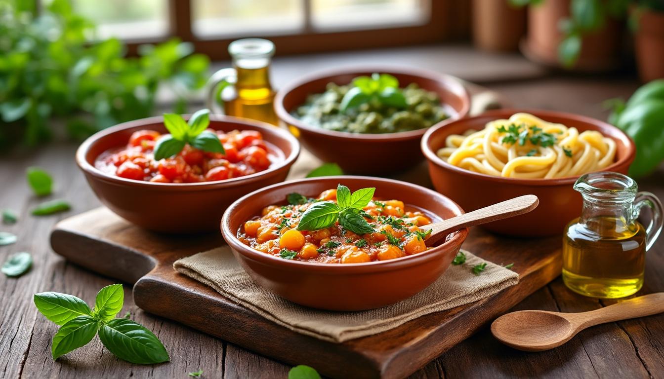 découvrez nos 6 sauces pour pâtes gourmandes qui raviront vos papilles et séduiront tous vos convives. que vous soyez amateur de recettes crémeuses, épicées ou traditionnelles, trouvez la sauce idéale pour sublimer vos plats de pâtes et faire l'unanimité à chaque repas!