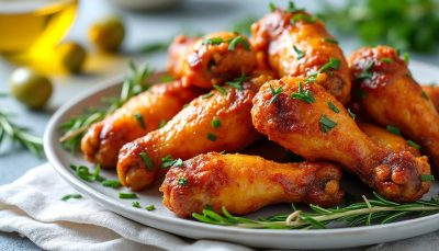 découvrez notre recette facile d’ailes de poulet au miel et épices, croustillantes et irrésistibles grâce à la cuisson au air fryer. un plat savoureux prêt en quelques minutes pour régaler vos convives !
