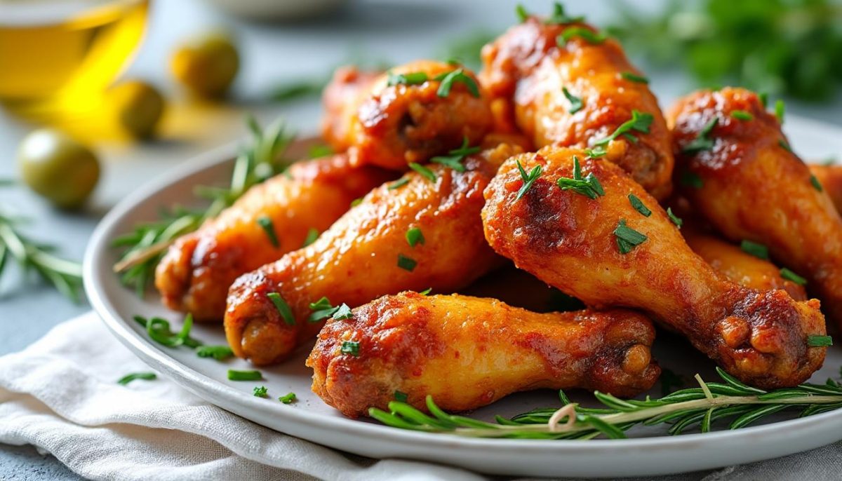 découvrez notre recette facile d’ailes de poulet au miel et épices, croustillantes et irrésistibles grâce à la cuisson au air fryer. un plat savoureux prêt en quelques minutes pour régaler vos convives !