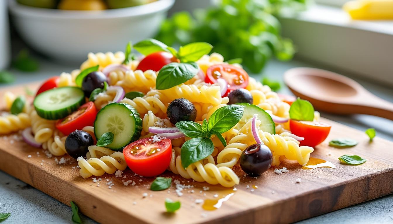 découvrez notre recette de salade de pâtes parfaite pour les beaux jours ! fraîche et savoureuse, elle saura égayer vos repas d'été et ravir vos convives. un incontournable à déguster en toute occasion !
