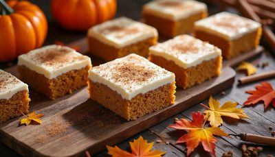 savourez nos barres à la citrouille, le dessert automnal irrésistible. moelleuses, parfumées aux épices, elles régaleront petits et grands pour toutes vos envies de douceurs de saison !