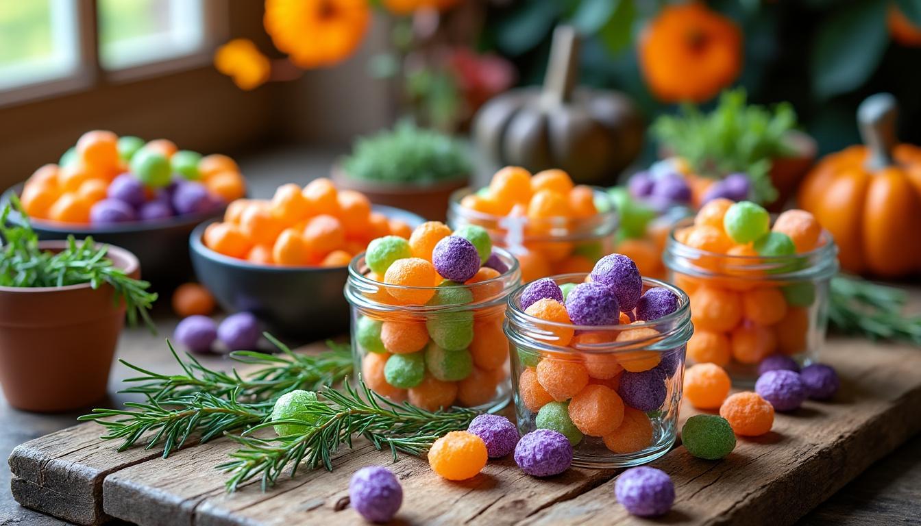 découvrez comment préparer des bonbons halloween maison, plus sains et jusqu'à 3 fois moins chers que ceux du commerce. des recettes faciles pour surprendre petits et grands gourmands !