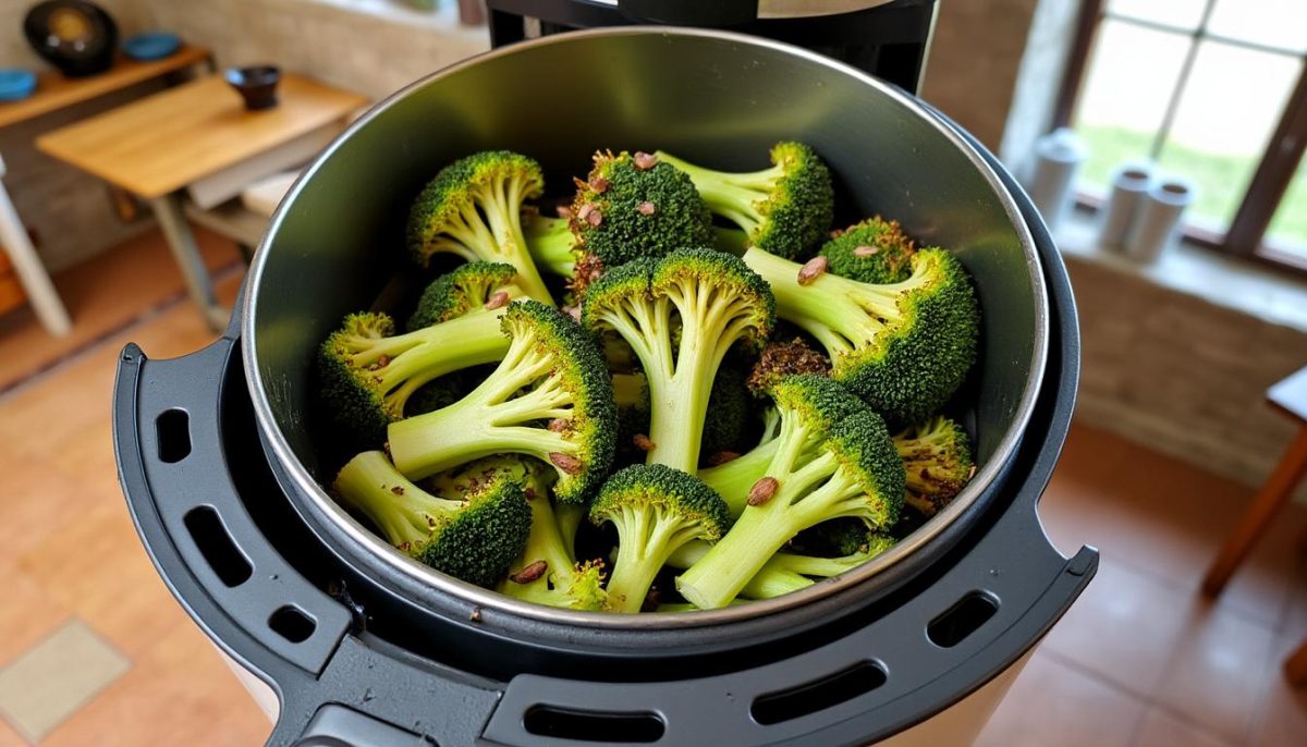 découvrez notre recette de brocolis croustillants à l'ail, préparés facilement au air fryer. un plat sain, savoureux et prêt en quelques minutes pour accompagner tous vos repas !