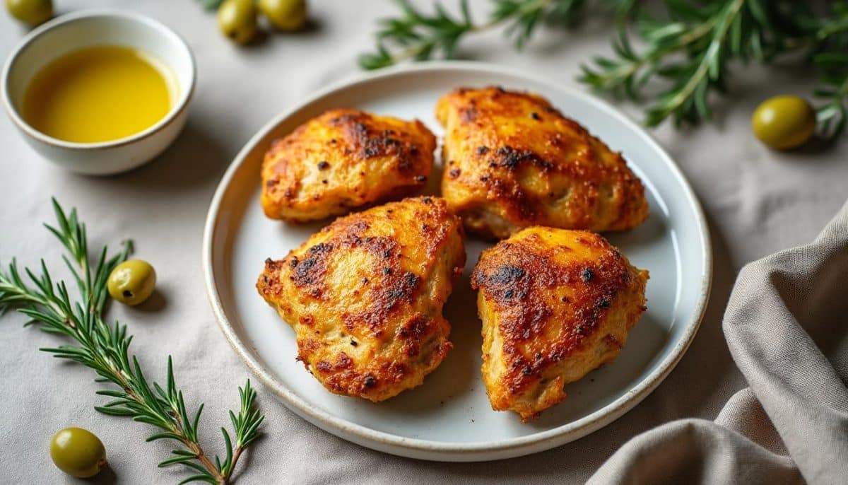 savourez des cuisses de poulet croustillantes et dorées grâce à votre air fryer ! facile, rapide et sain, découvrez notre recette idéale pour un repas gourmand en quelques minutes.