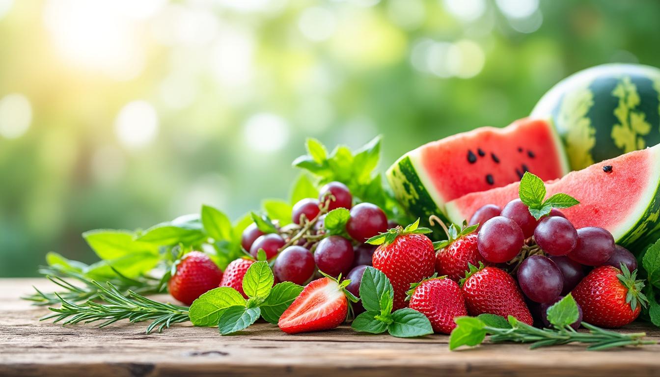 explorez des associations succulentes de fruits et d'herbes aromatiques pour rehausser le goût de vos plats estivaux. découvrez 6 combinaisons inédites qui éveilleront vos papilles et ajoutent une touche de fraîcheur à vos recettes d'été.