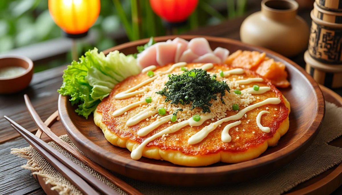 plongez dans l'univers savoureux de l'okonomiyaki, la crêpe japonaise estivale, avec aurelien véquaud. apprenez tout sur cette délicieuse spécialité, ses ingrédients variés et ses secrets de préparation. ne manquez pas l'occasion de découvrir cette étoile de la cuisine japonaise!