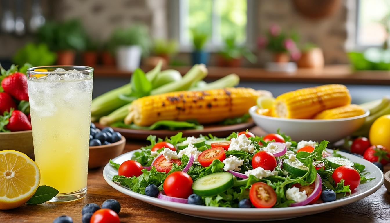 découvrez dix recettes estivales faciles et légères, idéales pour un dîner savoureux et rafraîchissant à partager durant les belles soirées d'été.