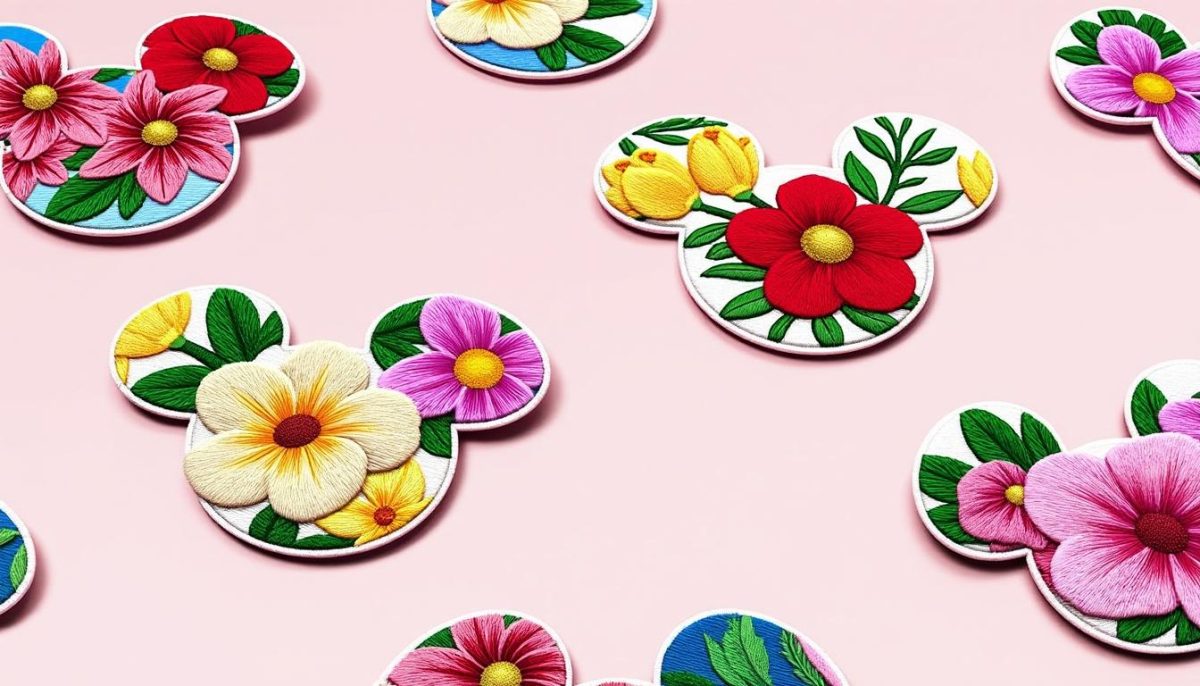 décorez vos vêtements et jeans avec ce lot de 2 patches thermocollants disney en forme de fleurs 3d brodées. faciles à appliquer, ils personnalisent vos tenues pour un style unique et original.