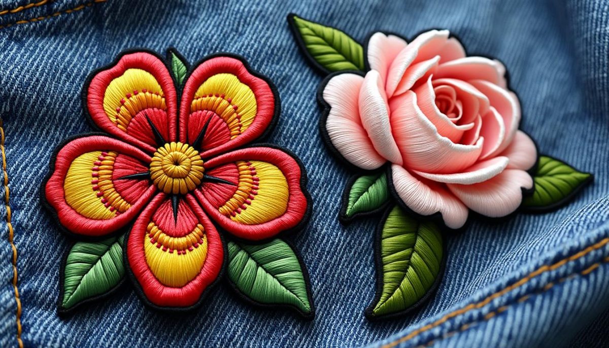 sublimez vos vêtements et jeans avec cet ensemble de patches thermocollants disney : 2 pièces de fleurs 3d brodées, faciles à appliquer pour personnaliser votre style avec originalité !