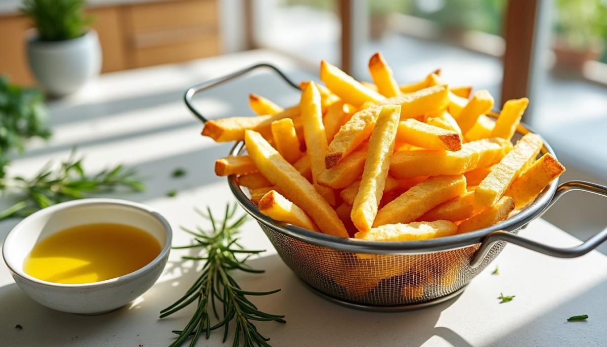 dĂ©couvrez notre recette facile pour prĂ©parer des frites croustillantes et dorĂ©es au air fryer. obtenez des frites savoureuses avec moins d'huile, prĂȘtes en quelques minutes pour rĂ©galer toute la famille !