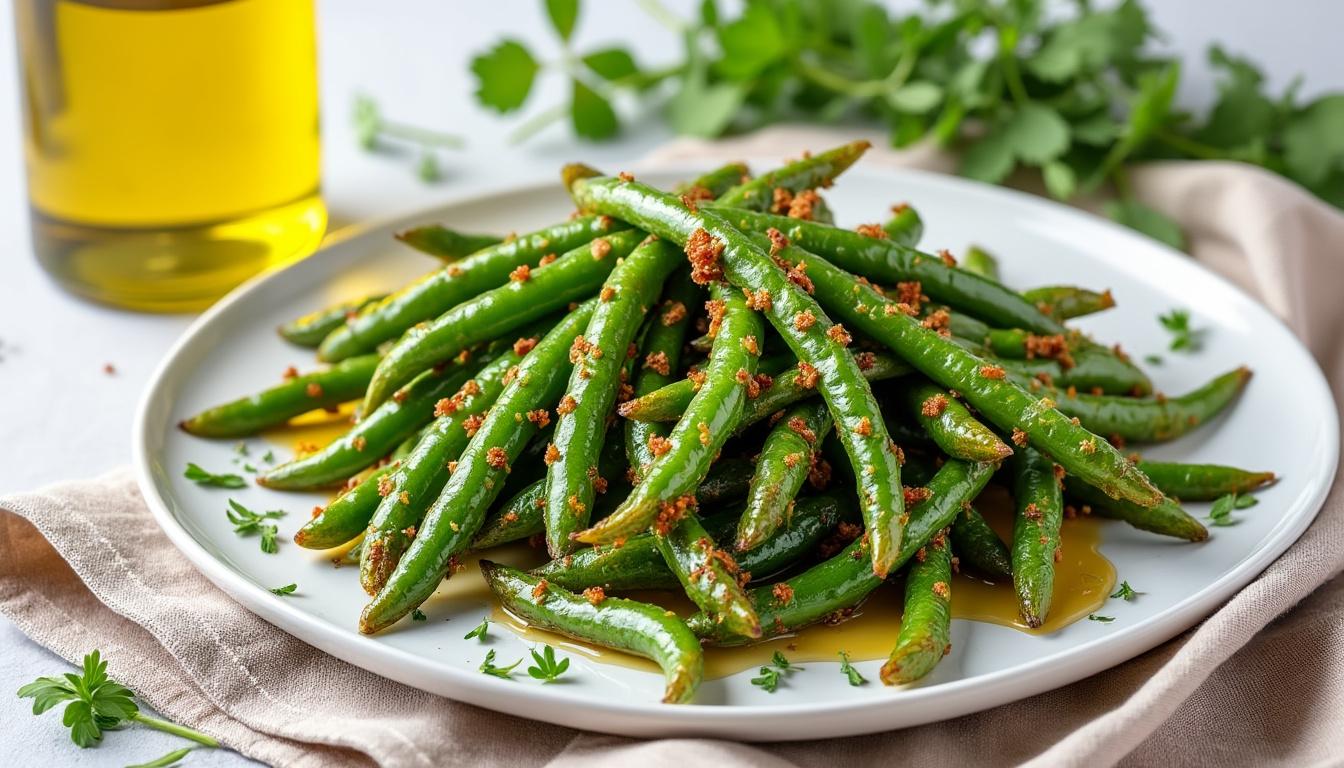 découvrez comment préparer des haricots verts croustillants et savoureux au air fryer en quelques minutes. une recette facile, saine et parfaite pour un accompagnement léger.