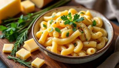 découvrez la recette exclusive des mac and cheese revisités par simone zanoni, alliant le crémeux du fromage comté à des saveurs audacieuses. un plat réconfortant et savoureux qui ravira les gourmets en quête d'originalité !