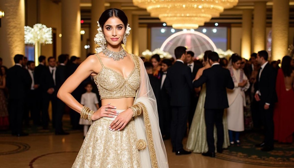 découvrez le look élégant de janhvi kapoor signé anita dongre, où broderies délicates et tissus légers s’associent pour une allure raffinée et moderne. une inspiration mode à ne pas manquer !
