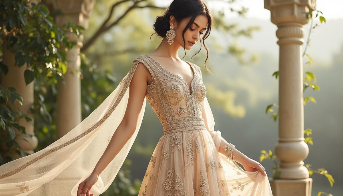 découvrez comment janhvi kapoor sublime les créations d'anita dongre avec un style alliant broderies délicates et tissus aériens pour un look élégant et raffiné.
