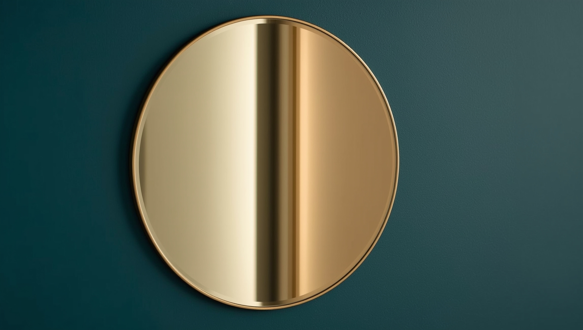 miroir rond doré 40cm toilettes modernes - cadre laiton élégant agrandissement espace