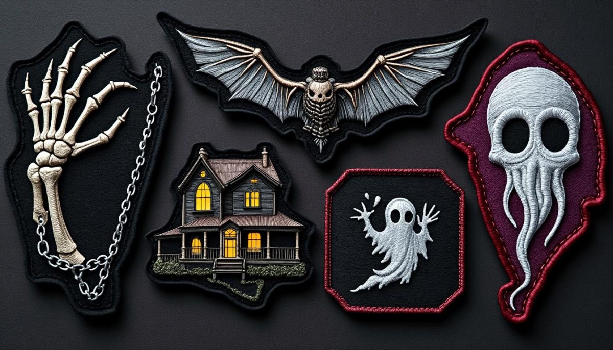 découvrez les patches goth hwqva : des écussons à coudre sur vos chapeaux, inspirés des films d’horreur emblématiques. parfaits pour personnaliser votre style avec une touche effrayante et originale !
