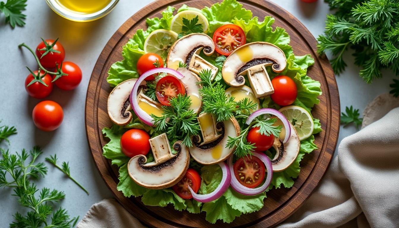 découvrez la recette incontournable de salade de champignons crus : une marinade savoureuse qui sublime leur goût et les rend tout simplement irrésistibles. facile, rapide et pleine de fraîcheur !
