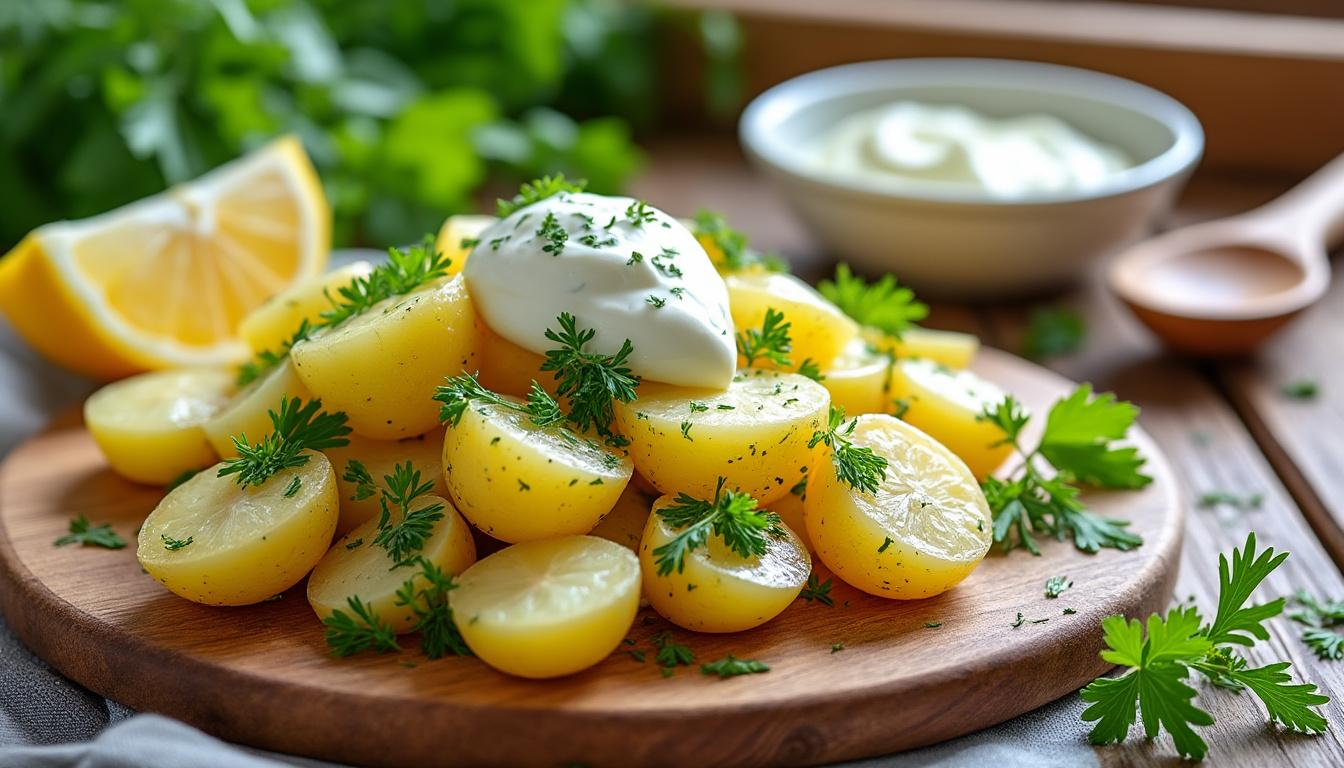 découvrez comment préparer une délicieuse salade de pommes de terre nouvelle, parfaite pour accompagner vos plats d'été. apprenez le secret pour obtenir des pommes de terre fondantes et savoureuses qui raviront vos invités.