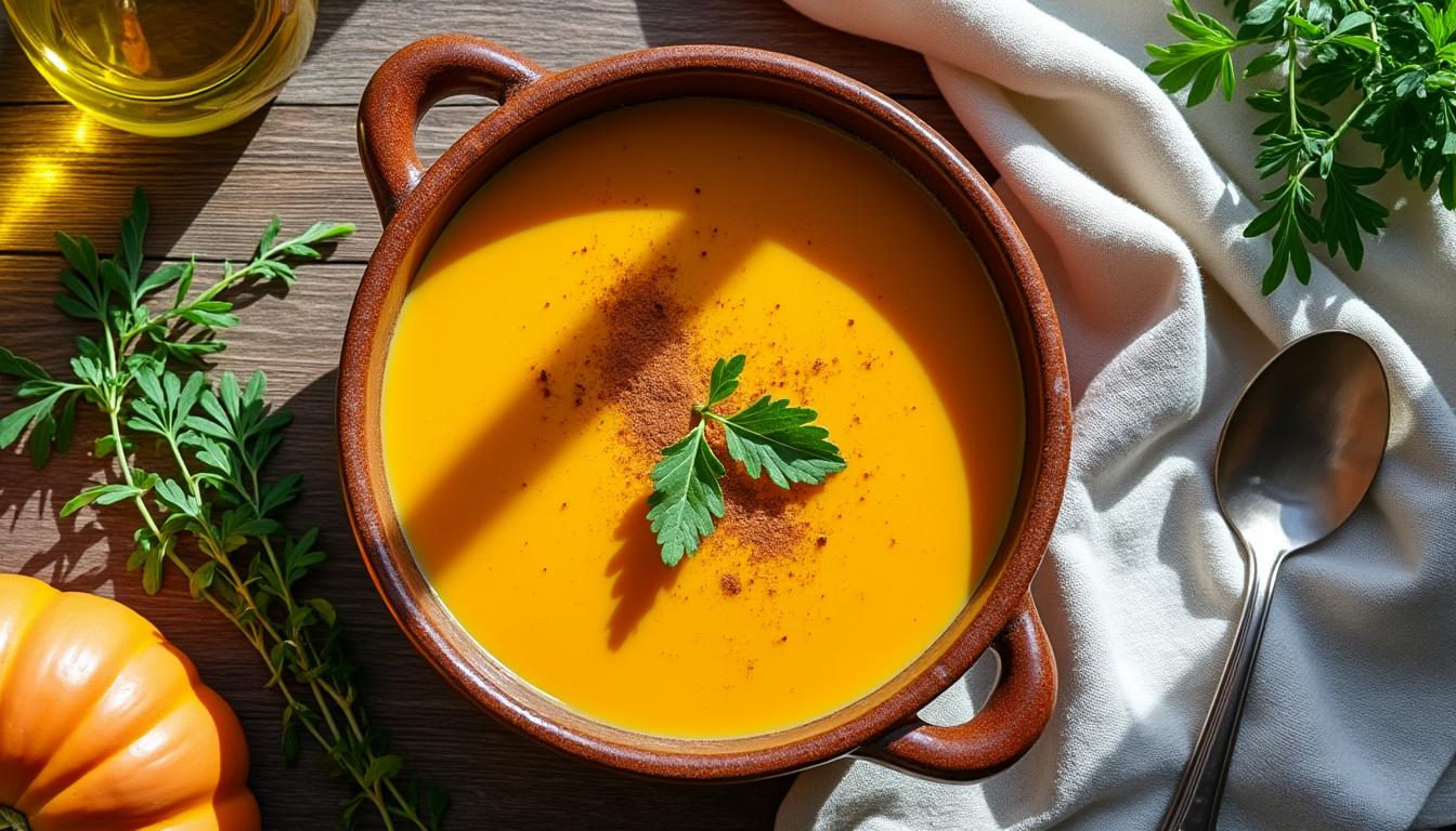 découvrez notre recette secrÚte de soupe potiron veloutée, inspirée des grands chefs. apprenez à réaliser ce plat réconfortant et savoureux, parfait pour régaler vos invités ou vous faire plaisir lors des soirées d'hiver.